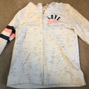 Justice size 18/20 girls zip up sweater